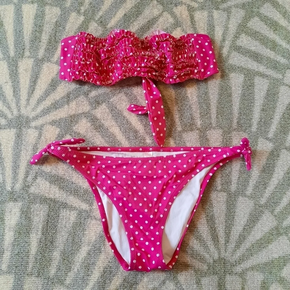 Victoria's Secret Pink Polkadot Bikini Set M